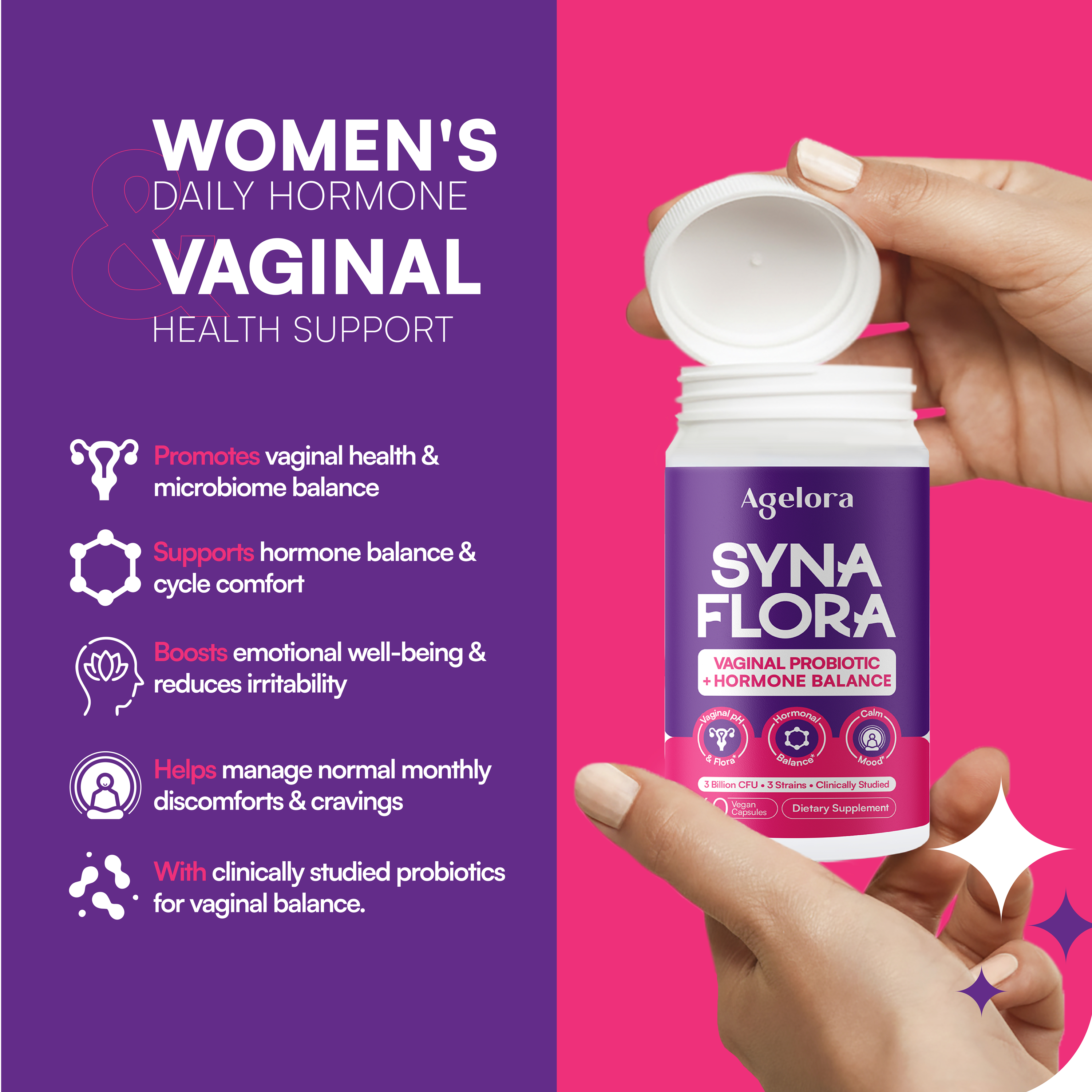 SynaFIora Vaginal Probiotics (60 Capsules)